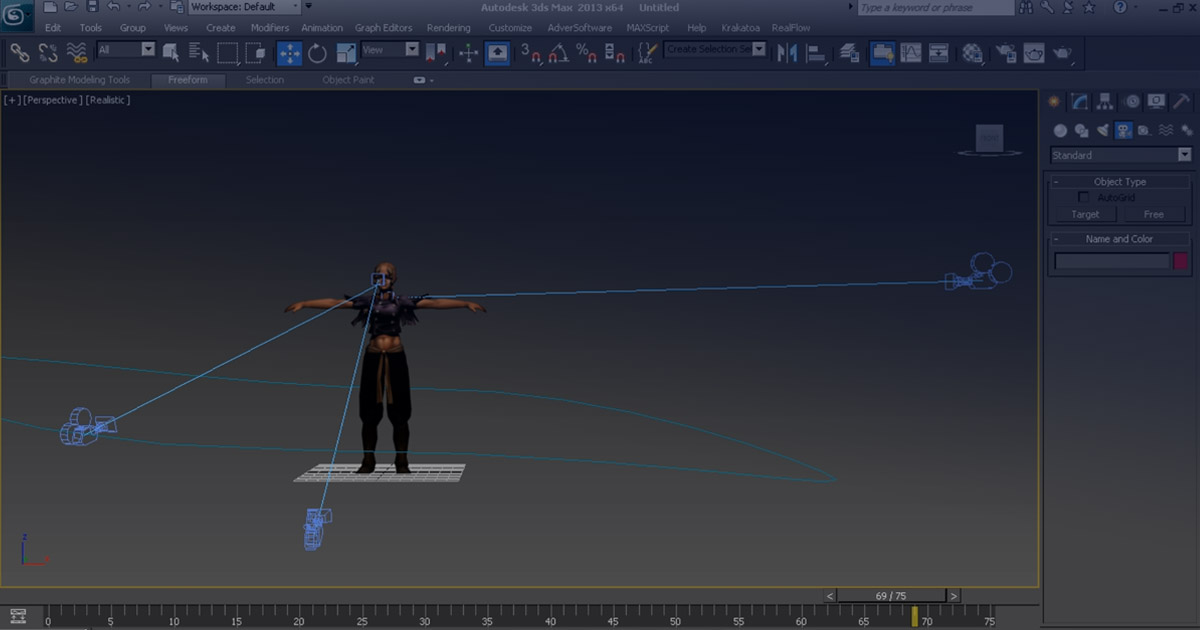 Multi camera technique in 3dsMax