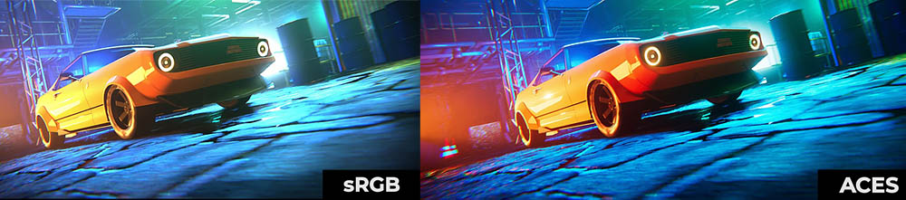 Changing the color profile of images to ACES