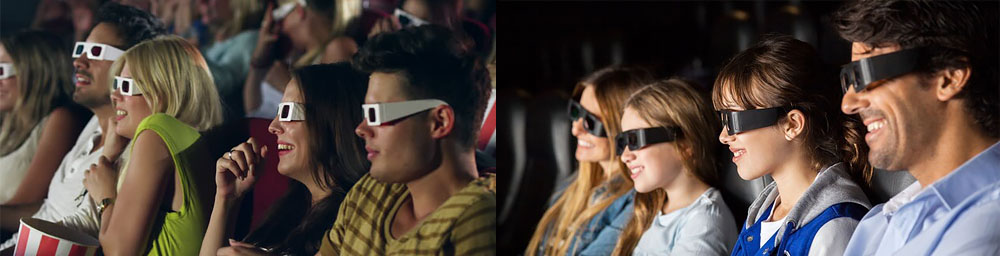 Glasses for watching 3D movies