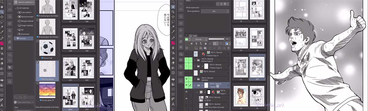 ابزارهای مانگا در Clip Studio Paint