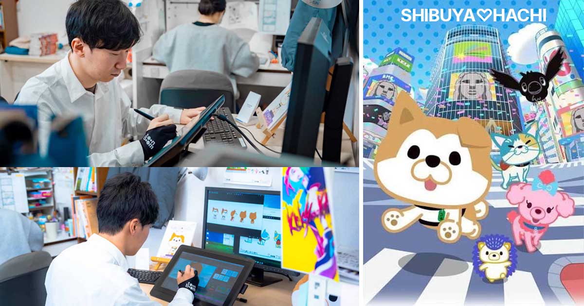 A scene from SHIBUYA♡HACHI, a Japanese animated series produced using Toon Boom Harmony