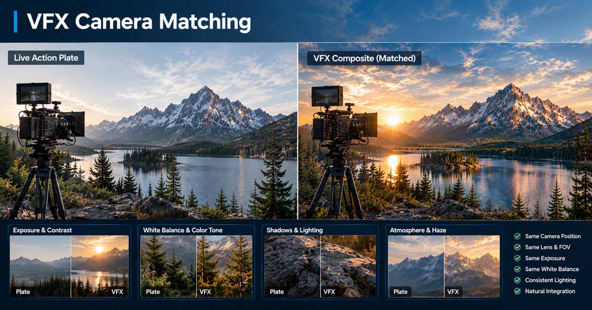 Camera Matching در VFX و بازسازی سیستم تصویربرداری اصلی