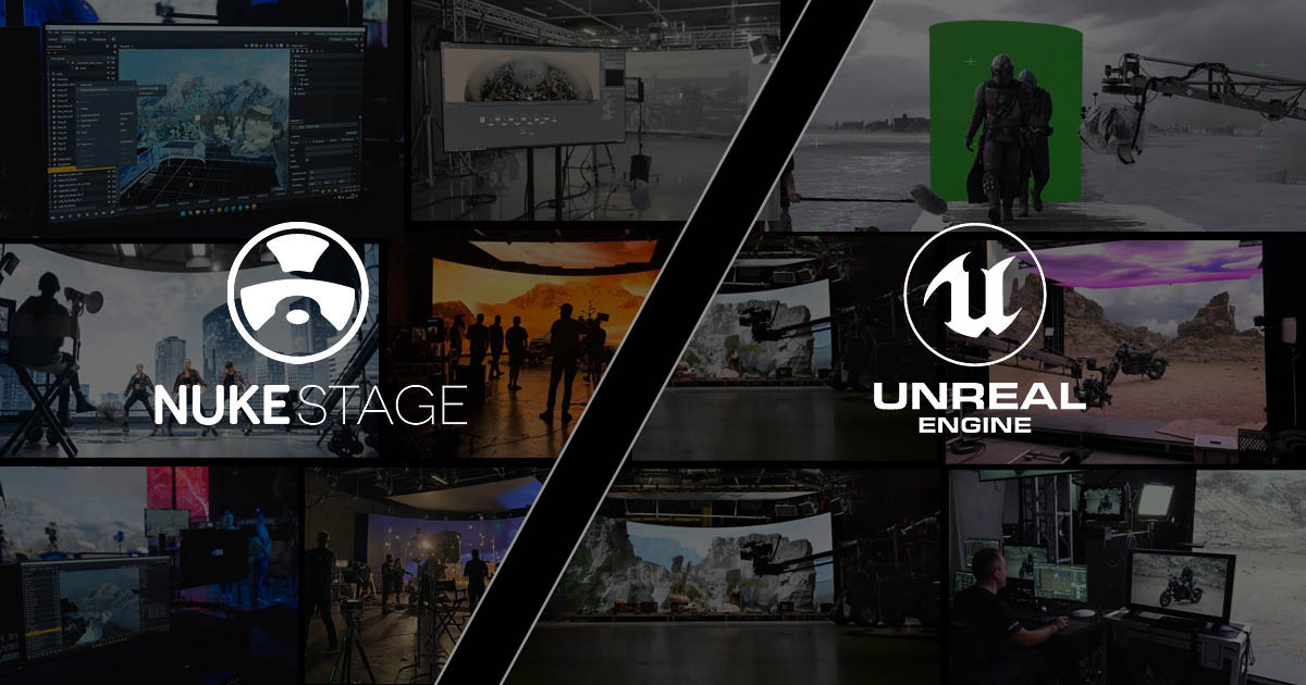 Nuke Stage workflow compared with Unreal Engine LED wall virtual production on The Mandalorian set