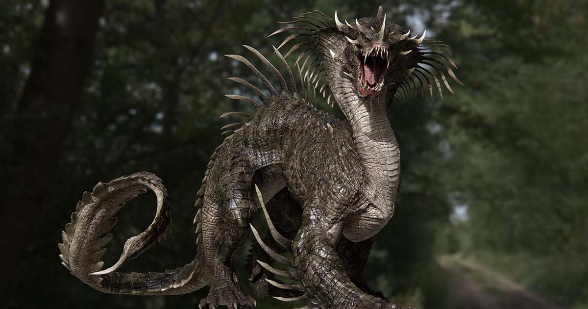 Razorback Whiptail creature showing detailed surface texturing and material definition.