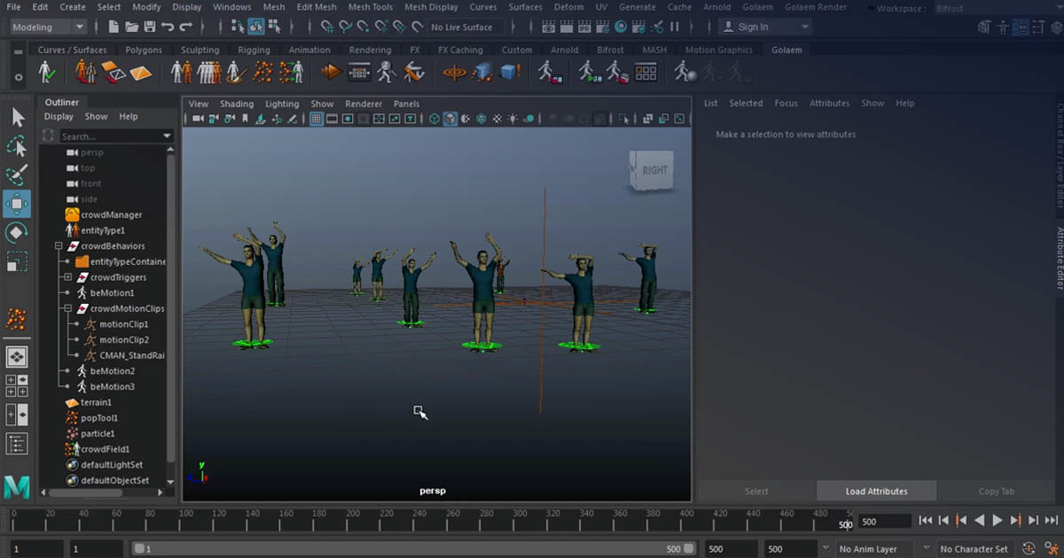 Crowd Simulation Tutorial in Maya - Chapter 1
