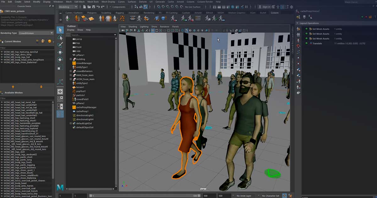 Crowd Simulation Tutorial in Maya - Chapter 2